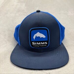 SIMMS Hat Cap OSFM Blue Snapback Fishing Outdoors Hiking Camping Mesh Back
